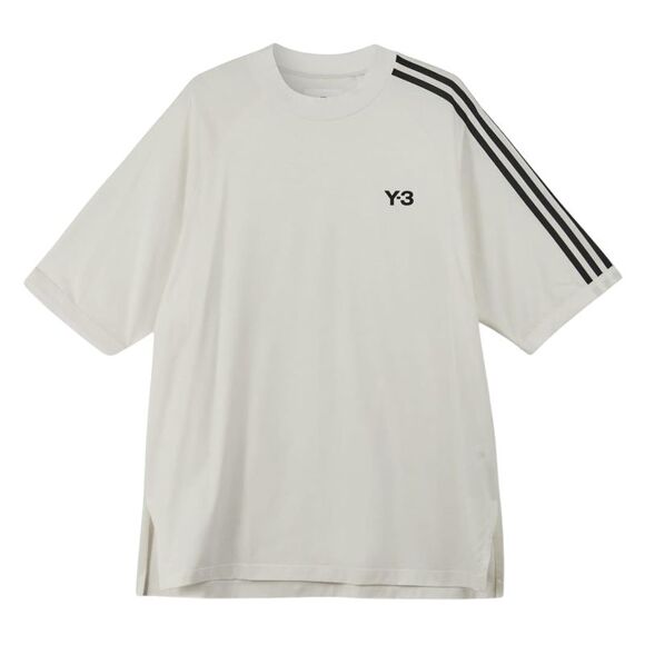 Y-3 Unisex Adult Striped Short-Sleeved T-Shirt / Off White/Black